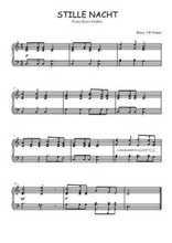 Téléchargez l'arrangement pour piano de la partition de Stille Nacht en PDF